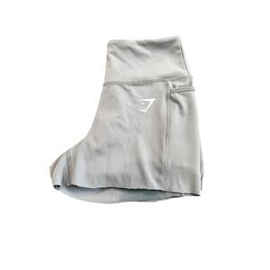 Gymshark High‎ Waist Cargo Biker Shorts Small Blue Steele Compression